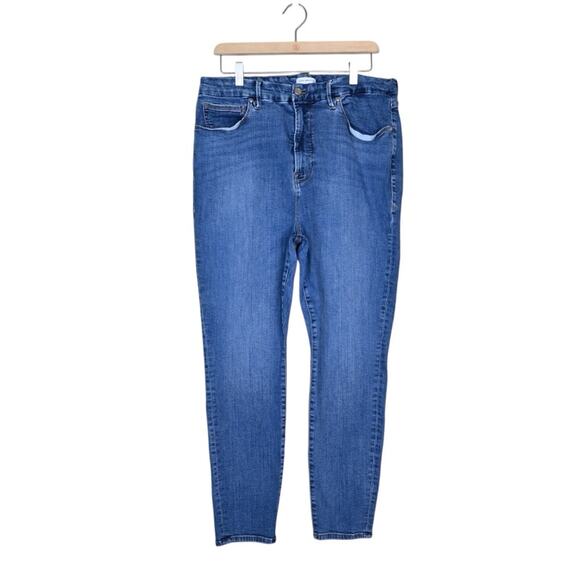 Good American Womens 20 Skinny Straight Hi Rise Jean Organic Cotton - Picture 1 of 11